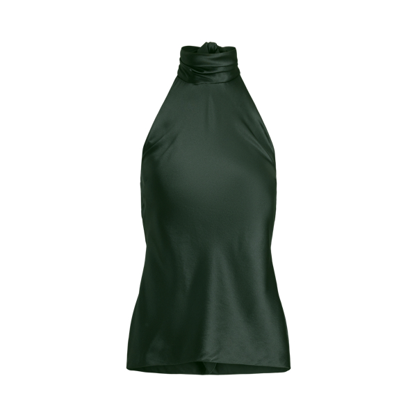 Ralph Lauren Chilton High-neck Tie-neck Top