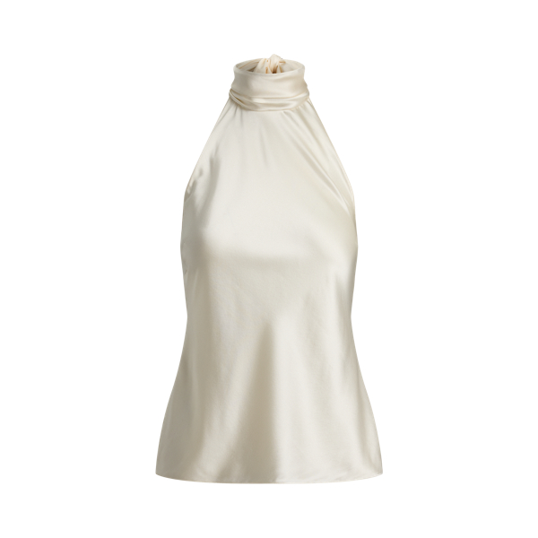 Ralph Lauren Chilton Stretch Silk Charmeuse Top