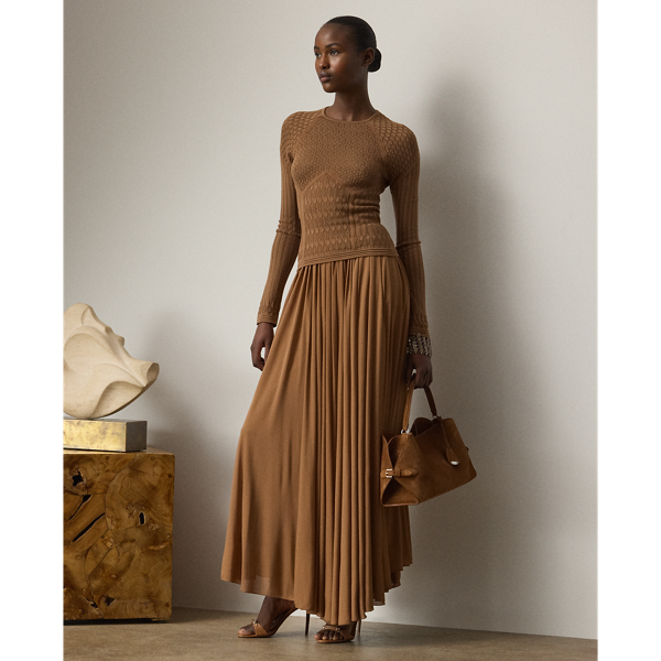 Jupe froncée en jersey de crêpe - Collection - Modalova