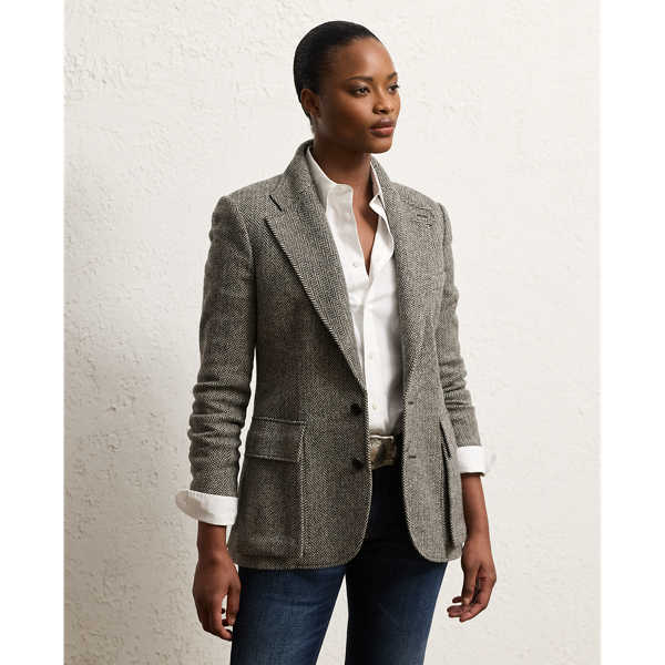 Ralph Lauren Preston Ii Herringbone Tweed Jacket In Multi