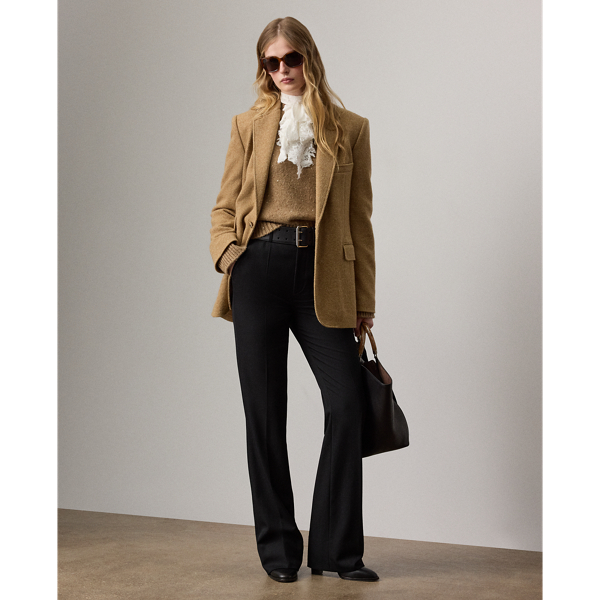 Ralph Lauren Wrigley Grain De Poudre Pant In Black