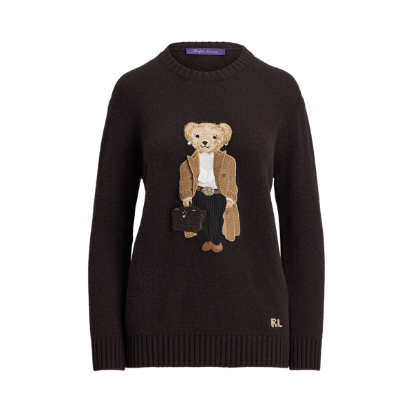 For Autumn 2025, Mr Lauren was inspired by the intricate beauty of Victorian-era designs, which is evident in the season's Autumn Polo Bear cashmere jumper. Four specialised technicians created the Polo Bear patch using a mix of embroidery techniques and a collection of highly considered materials, including a rich wool blend for the coat, soft cotton-and-silk voile for the blouse, wool flannel for the trousers, faux leather for the shoes and belt and dry-cleanable lambskin for the Ricky bag. Additional details, including embroidered neck lace and a special thread technique for the pinstripes and rodeo buckle, nod to the season's focus on the finer details.
