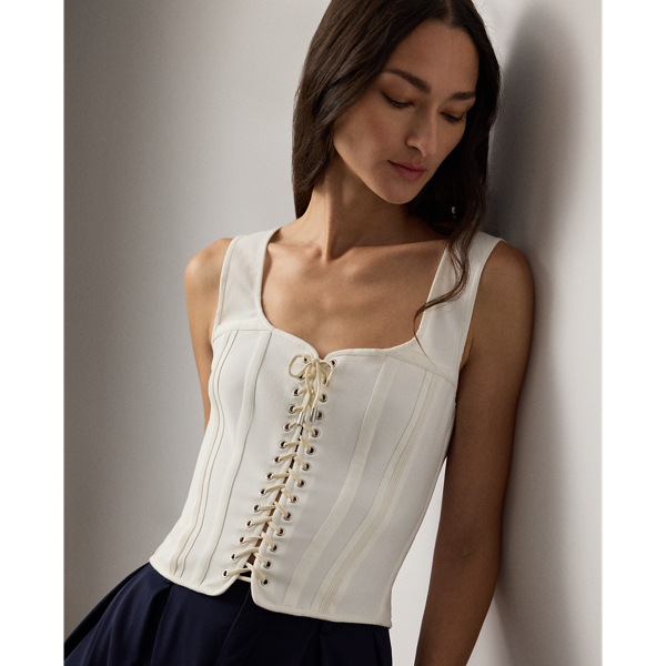 Top corsetto Kat in misto cotone di Ralph Lauren