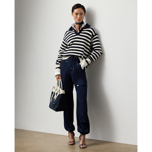 Ralph Lauren Briella Ripstop Pant In Blue