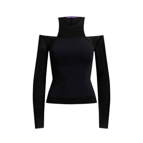 Top Maxine a Strati in Jersey - Eleganza Ralph Lauren