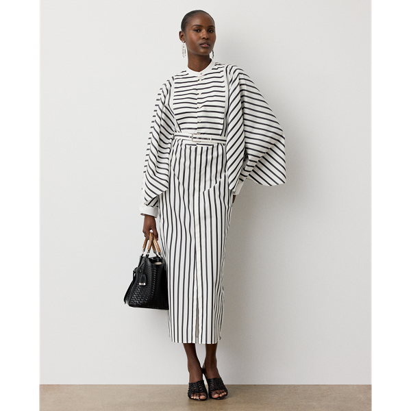 Juliana Striped Cotton Day Dress