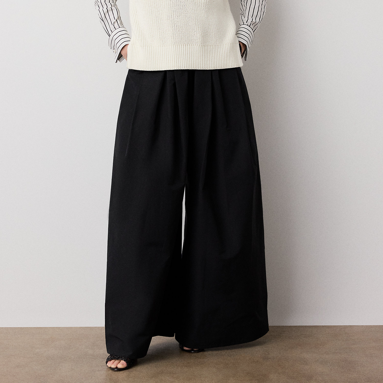 Vannesa Poplin Wide-Leg Trousers