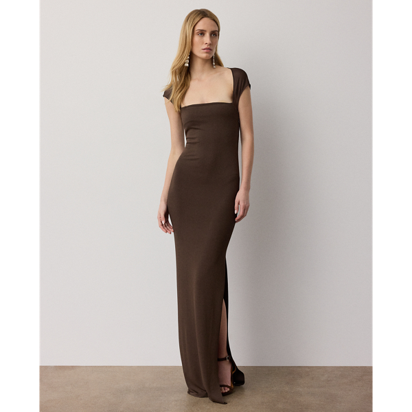 Ralph Lauren Collection Waverley Matte Jersey Evening Dress