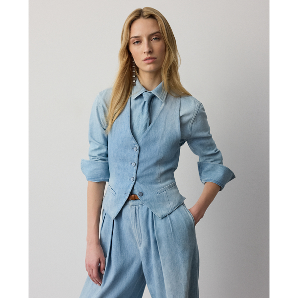 Clarissa Cotton Denim Waistcoat