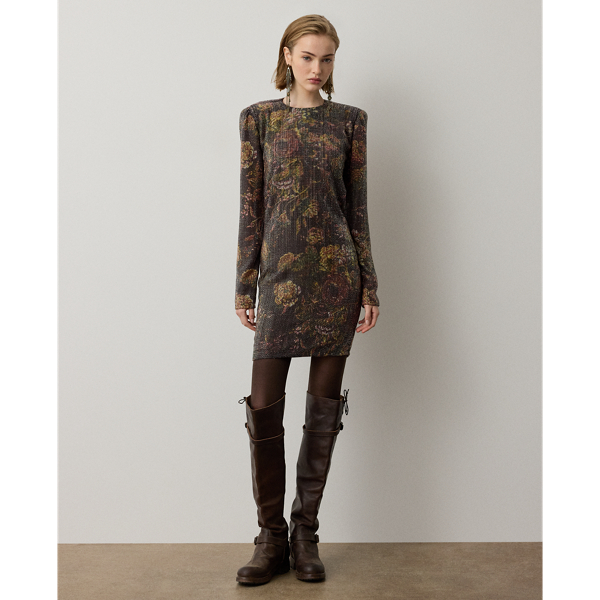 Ralph Lauren Collection Keney Embellished Floral Cocktail Dress