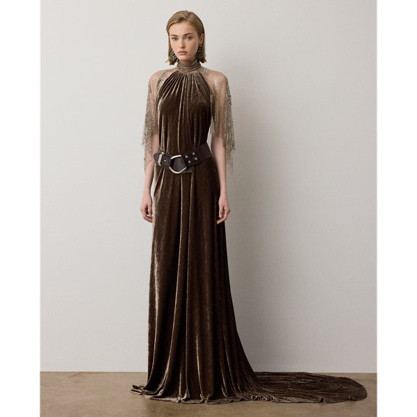 Abito da Sera Willow in Velour di Ralph Lauren