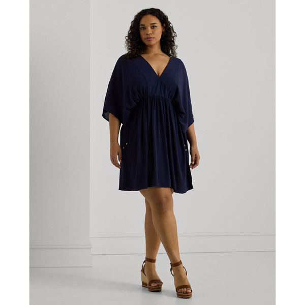 Lauren Woman Tunic Cover-up In Dark Navy