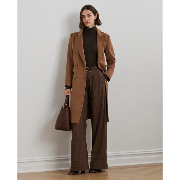 Ralph Lauren Double-breasted Wool-blend Coat In New Vicuna