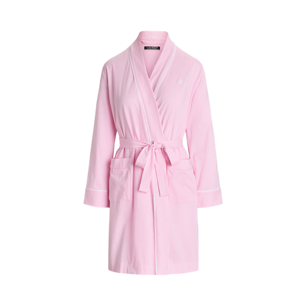 Vestaglia in Jersey di Cotone a Righe Ralph Lauren