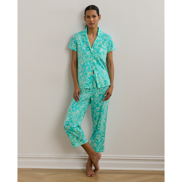 Pyjama court en jersey fleuri - Lauren - Modalova