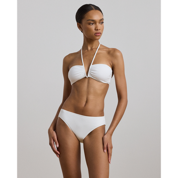 Ralph Lauren Solid Hipster Bikini Bottom In White