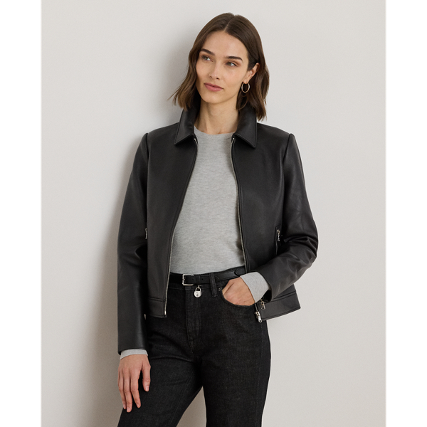 An enduring luxurious layer, this jacket is crafted with supple nappa lamb leather.