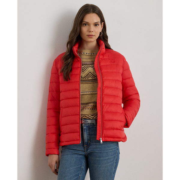 A tonal "LRL"-embroidered logo at the chest brings iconic style to this funnelneck puffer jacket, while its insulated, channel-quilted silhouette is designed to keep you warm.