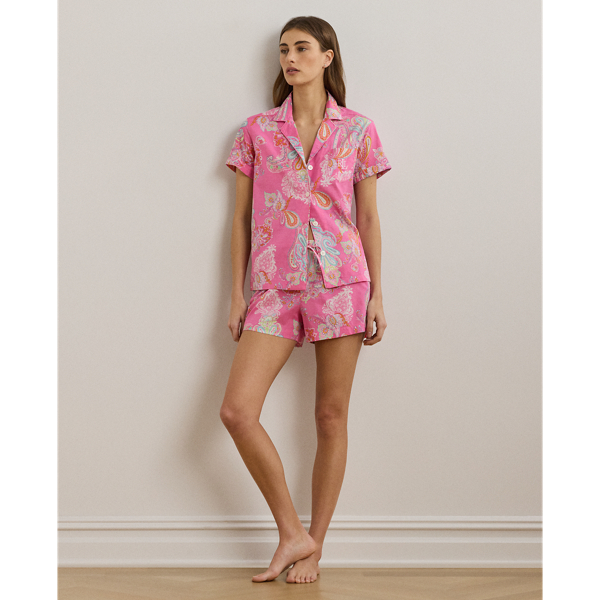 Ralph Lauren Floral Cotton-blend Lawn Boxer Sleep Set