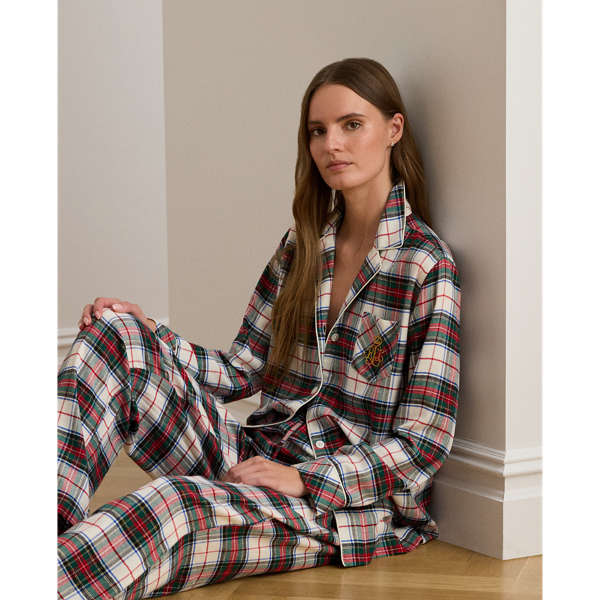 Ralph Lauren Plaid Brushed Twill Sleep Set In Multi