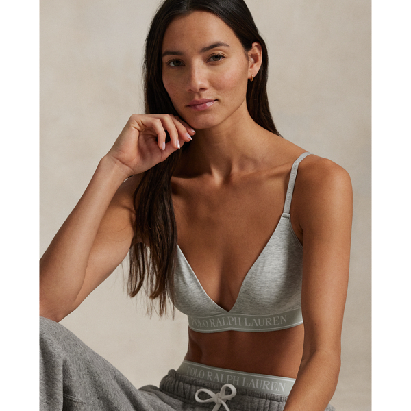 Soutien-gorge brassière triangle à logo - Polo Ralph Lauren - Modalova