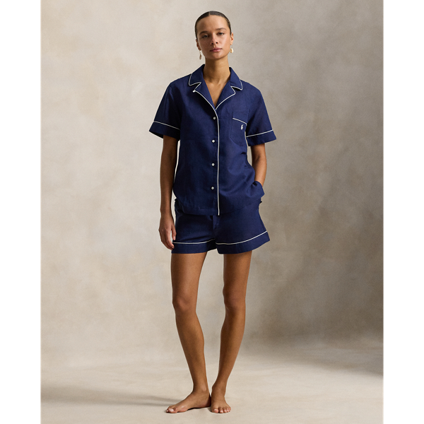 Pigiama Corto in Lino e Cotone Ralph Lauren