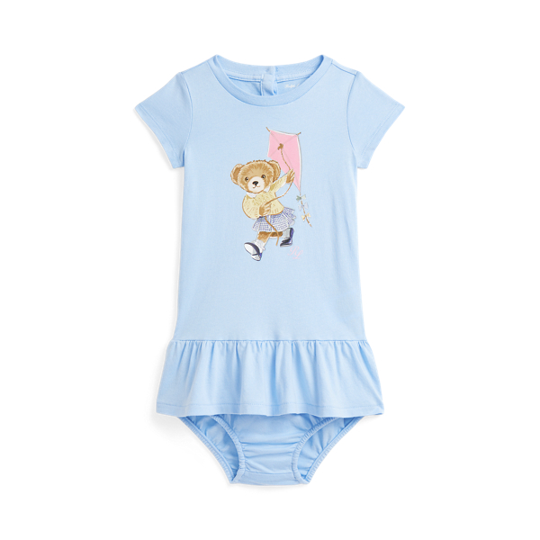 Polo Ralph Lauren Ralph Lauren Cotton Graphic Dress & Bloomers In Office Blue