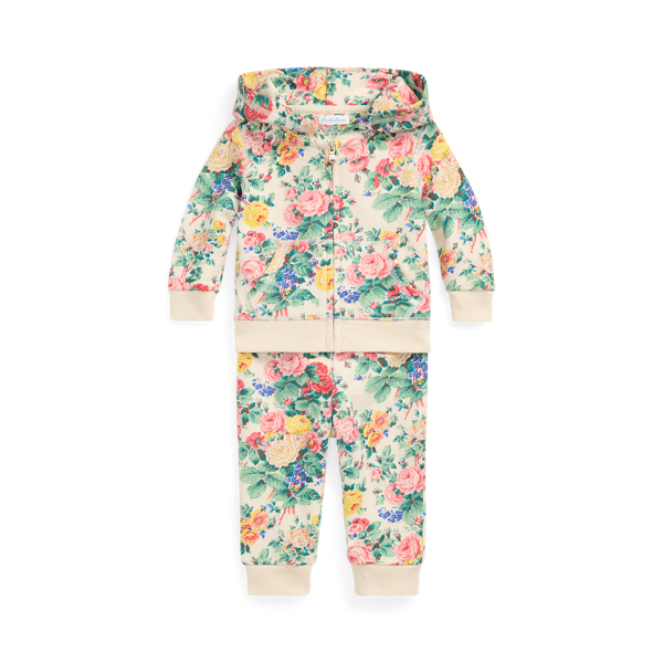 Polo Ralph Lauren Ralph Lauren Floral French Terry Zip-up Hoodie & Joggers Set In Portia Floral W/ Dessert