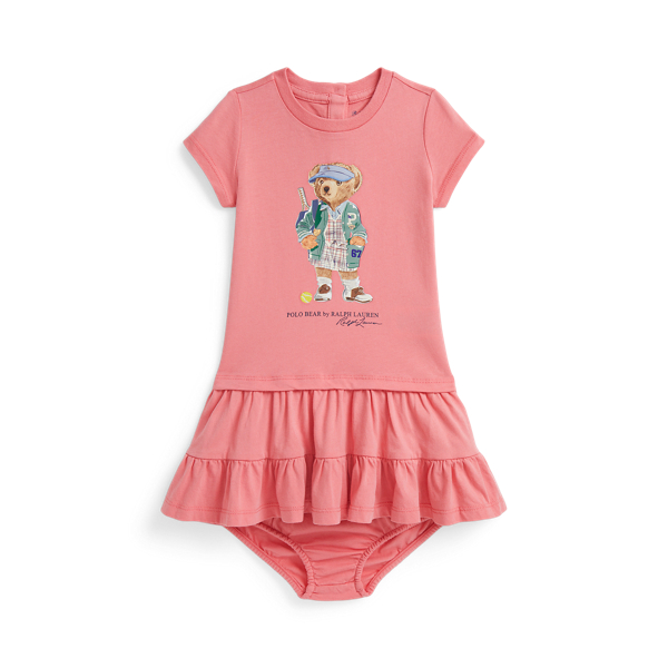 Ralph Lauren Baby Girls Polo Bear Jersey Dress