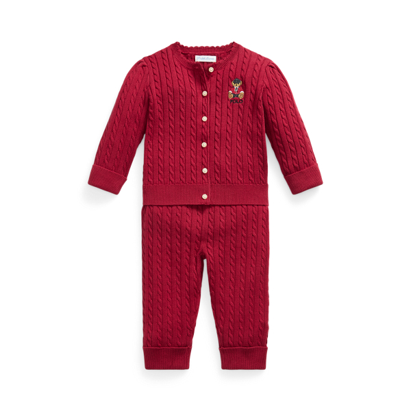 Polo Bear Cotton Jumper & Trouser Set