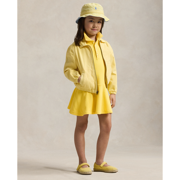 Polo Ralph Lauren Stretch Mesh Polo Dress In Oasis Yellow