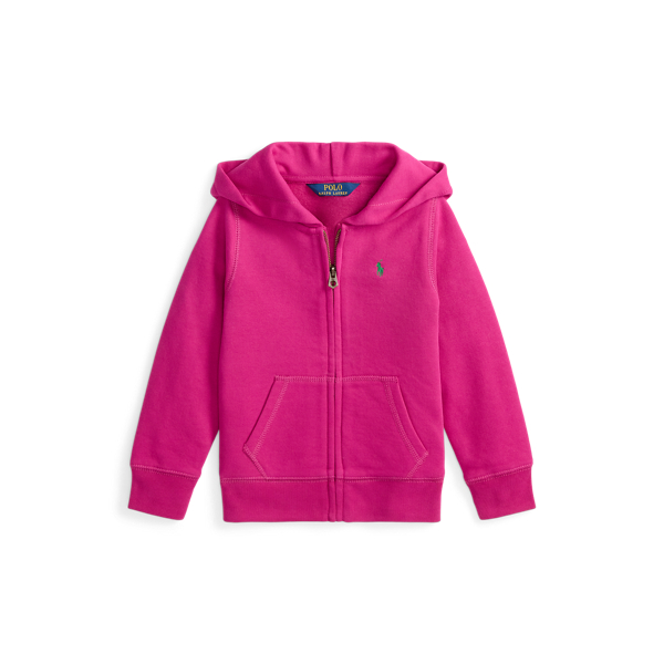Polo Ralph Lauren French Terry Full-zip Hoodie In Pink
