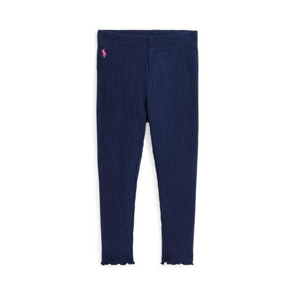 Polo Ralph Lauren Stretch Ribbed Legging In Newport Navy