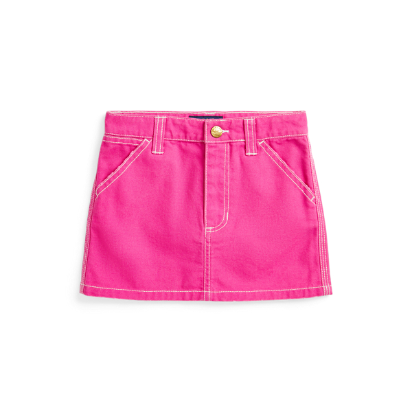 Polo Ralph Lauren Cotton Canvas Skirt In Belmont Pink