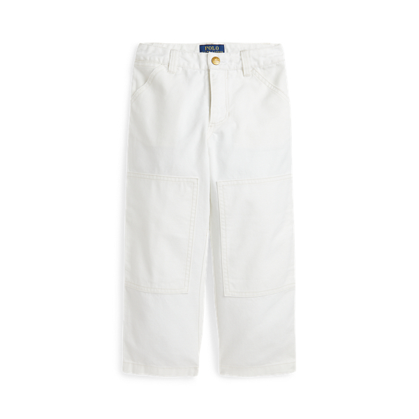 Polo Ralph Lauren Cotton Canvas Carpenter Pant In Paper White