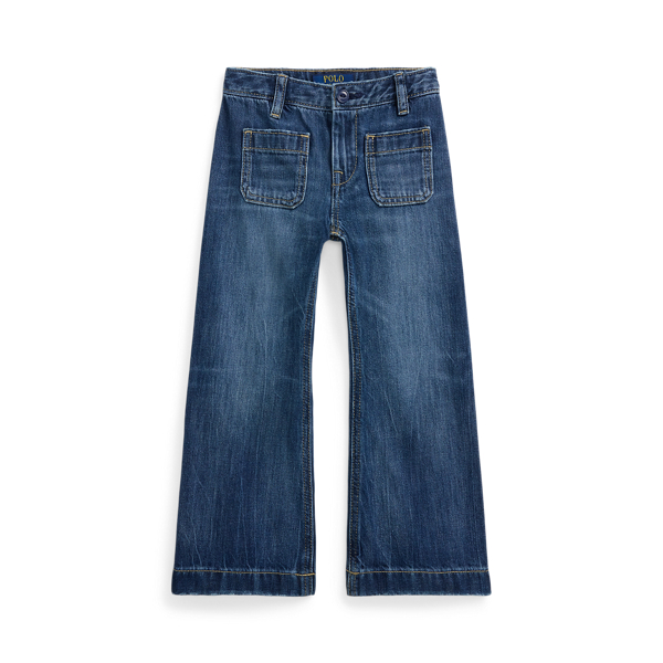 Polo Ralph Lauren Logo Wide-leg Jean In Juni Wash
