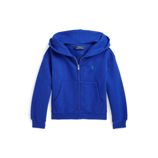 Polo Ralph Lauren Logo Fleece Full-zip Hoodie In Cruise Royal