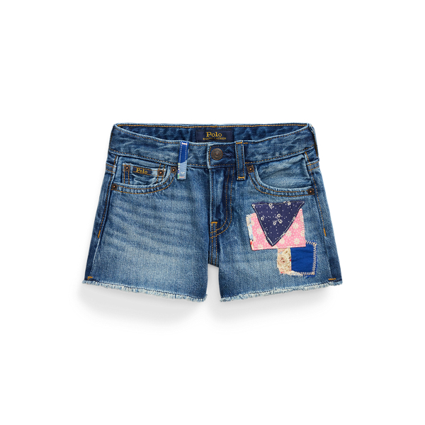 Polo Ralph Lauren Distressed Cotton Denim Short In Pepper Wash