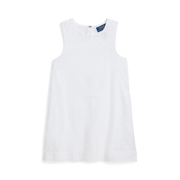 Polo Ralph Lauren Toddler And Little Girls Eyelet-embroidered Cotton Dress In White