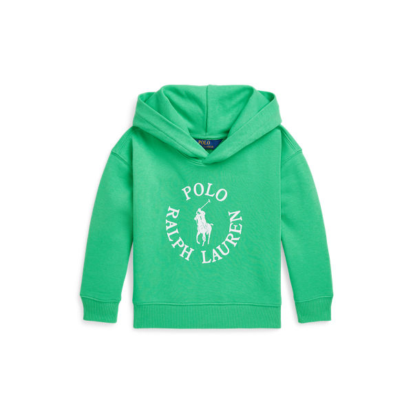 Polo Ralph Lauren Big Pony Logo French Terry Hoodie In Plato Green
