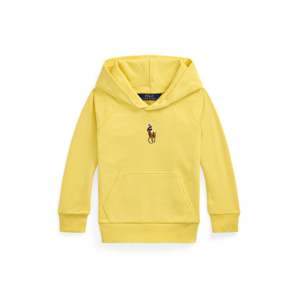 Polo Ralph Lauren Big Pony French Terry Hoodie In Oasis Yellow W/ Multi
