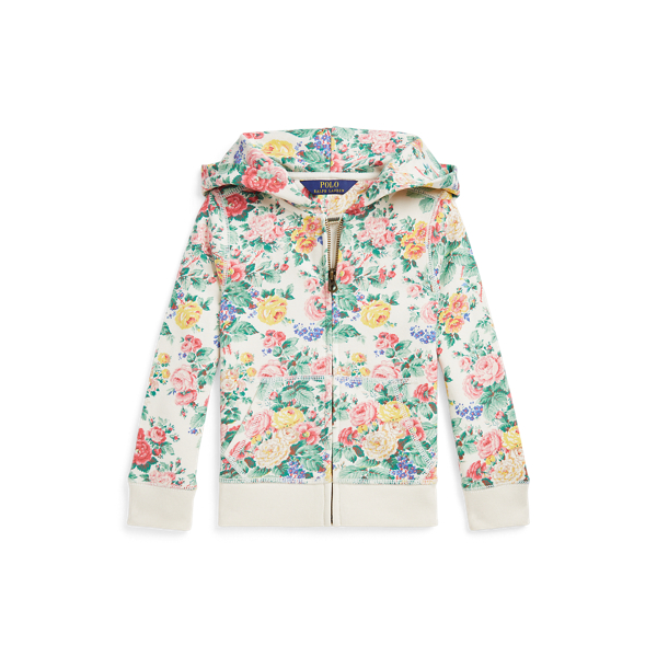 Polo Ralph Lauren Floral Loopback Fleece Full-zip Hoodie In Portia Floral W/ Dessert