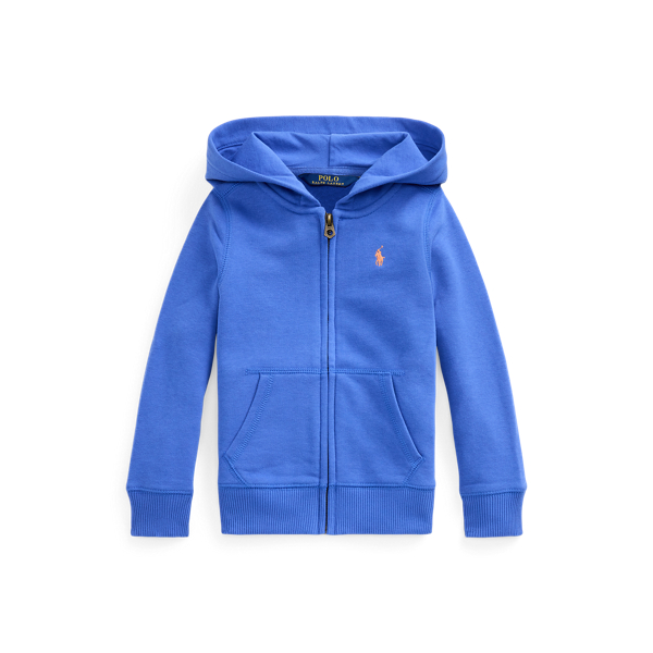 Polo Ralph Lauren French Terry Full-zip Hoodie In Scottsdale Blue W/ Poppy
