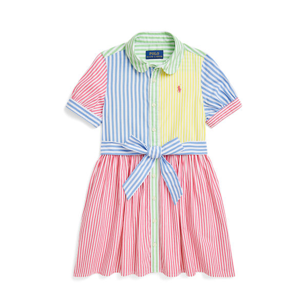 Polo Ralph Lauren Striped Cotton Fun Shirtdress In Multi