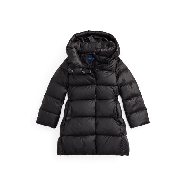 Polo Ralph Lauren Ralph Lauren Down Hooded Long Jacket In Black