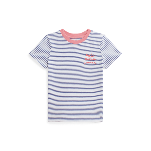 Polo Ralph Lauren Ralph Lauren Striped Logo Cotton Jersey Tee