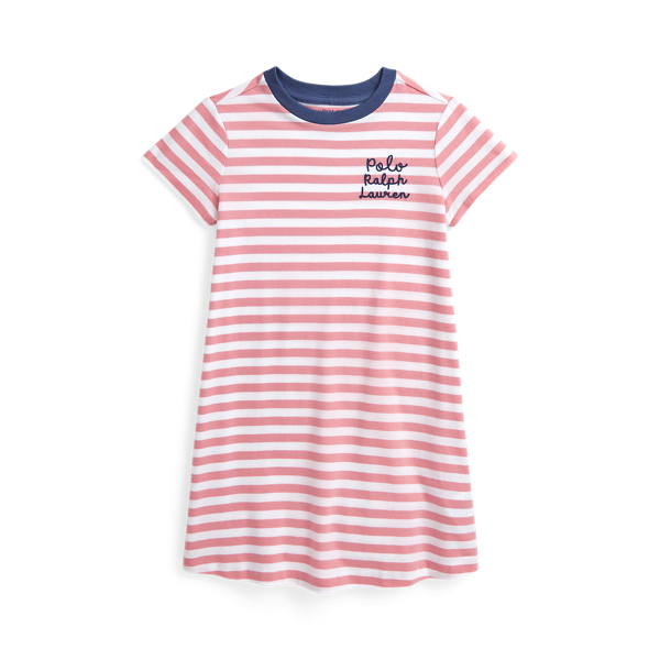 Polo Ralph Lauren Ralph Lauren Striped Logo Cotton Jersey Dress