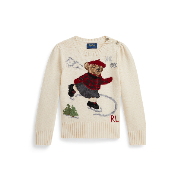 Polo Ralph Lauren Ralph Lauren Polo Bear Crewneck Sweater In Neutral