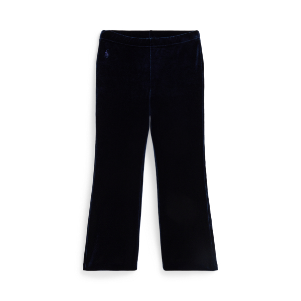 Polo Ralph Lauren Ralph Lauren Metallic Velvet Flare Legging In Blue