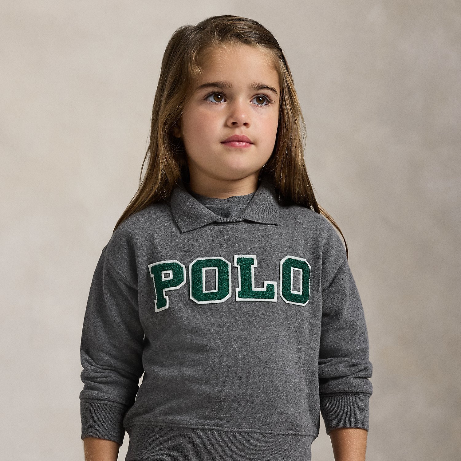 Logo Fleece Polo Sweatshirt